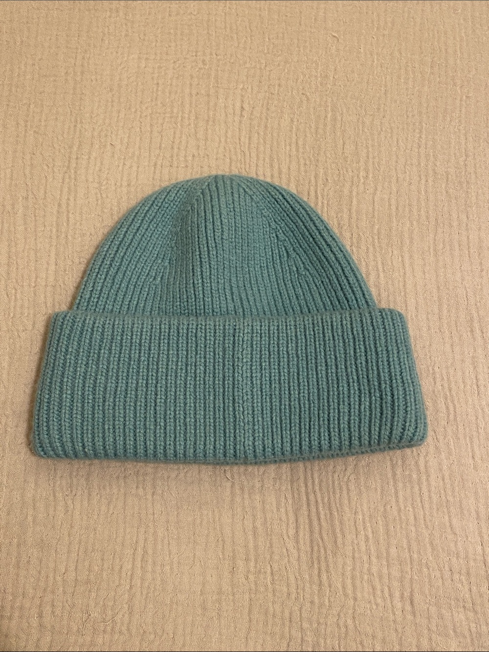 Madewell Wool Alpaca Blend Ribbed Cuff Beanie - Teal.